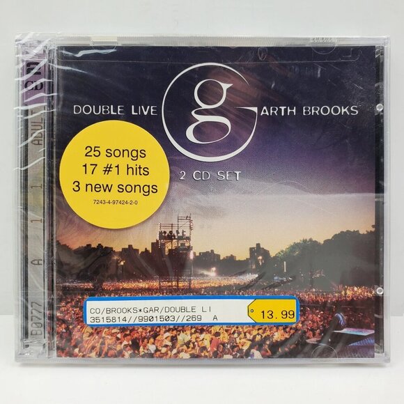 Garth Brooks Double Live CD Country Music Concert Crowd Cover 1998 Sealed - Picture 1 of 8